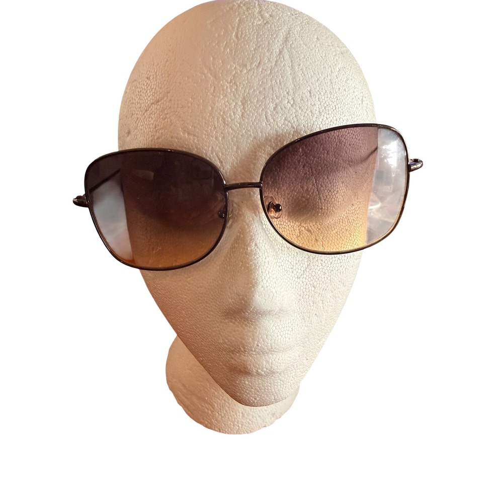 Oleg Cassini Oversized Oval Sunglasses Brown Gradient‎ Metal Frame Mod 2041 200